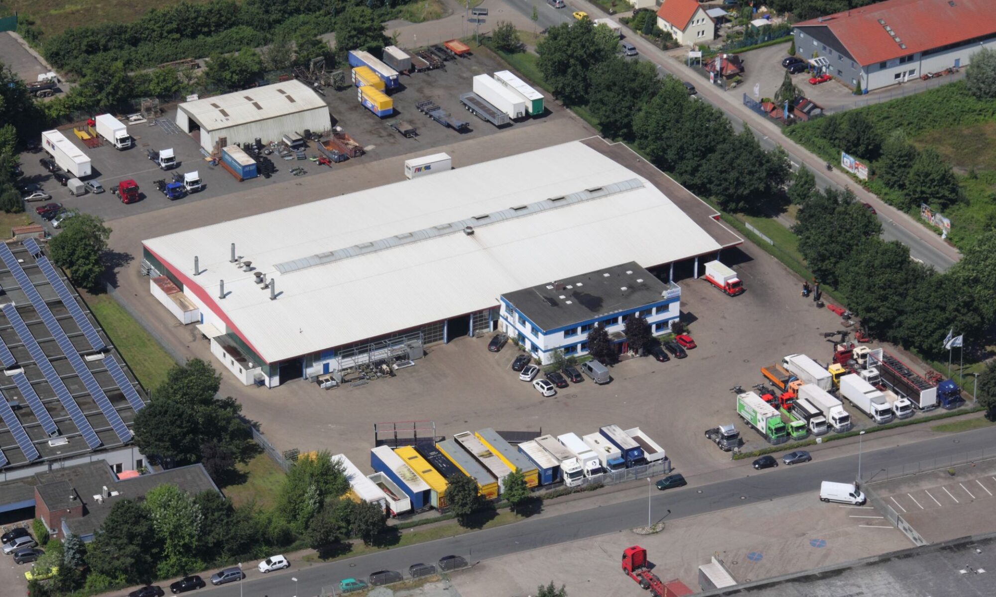 Luftbild des Gewerbeparks Elbestrasse 2 in Oldenburg